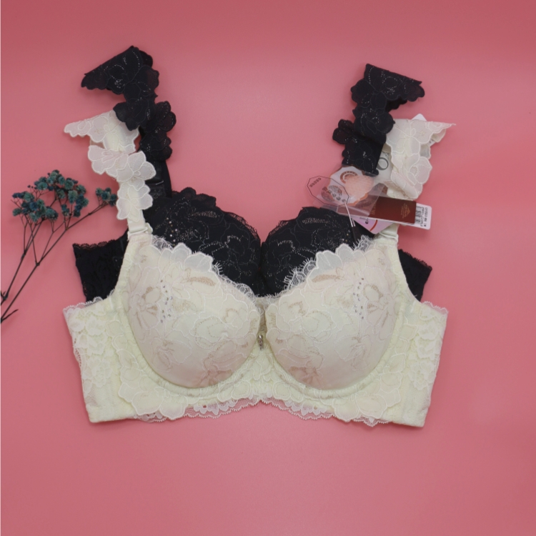 夏娃木瓜杯专柜正品文胸5086ab杯花边调整型按摩升杯神器胸罩