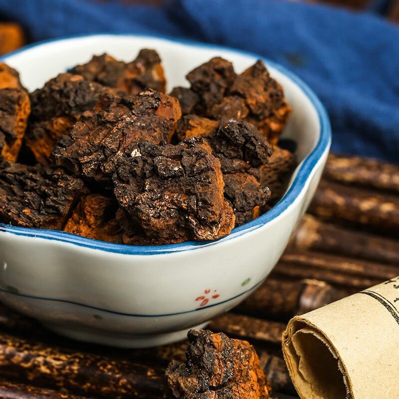 正品桦树茸白桦茸桦褐孔菌正宗黑金颗粒