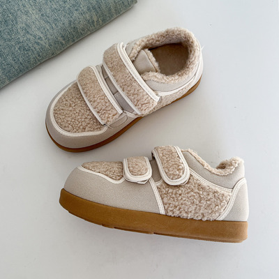 新品热卖2025冬新款厚底保暖鞋百搭魔术贴加绒休闲棉鞋远波LD001