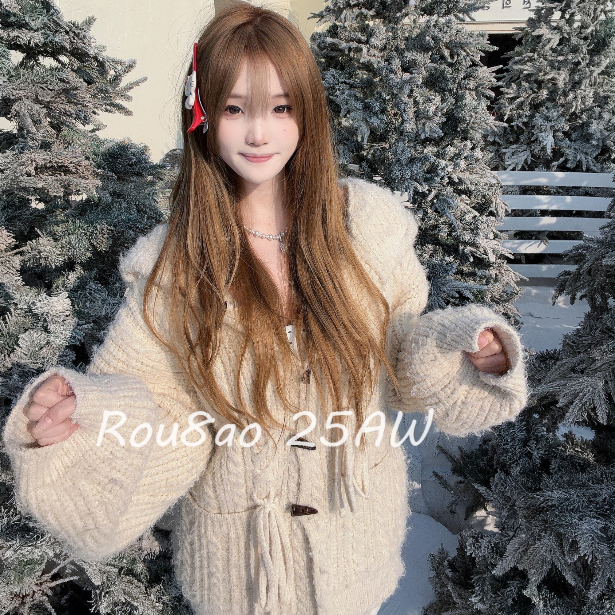 Rou8ao微胖大码女装绵羊毛衣外套兔耳朵毛领连帽慵懒宽松百搭外套,女装/女士精品,常规大码外套,淘宝优惠券,粉丝福利购,淘宝优惠卷