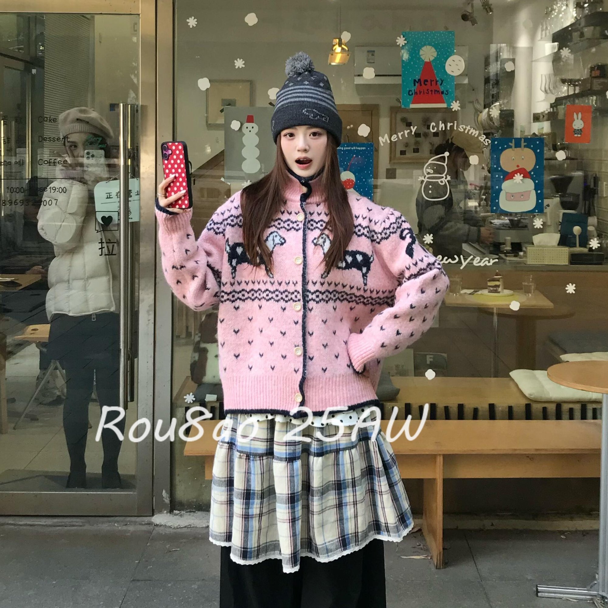 Rou8ao微胖大码女装甜美温柔风上衣腊肠狗半高领宽松显瘦针织毛衣,女装/女士精品,常规大码外套,淘宝优惠券,粉丝福利购,淘宝优惠卷