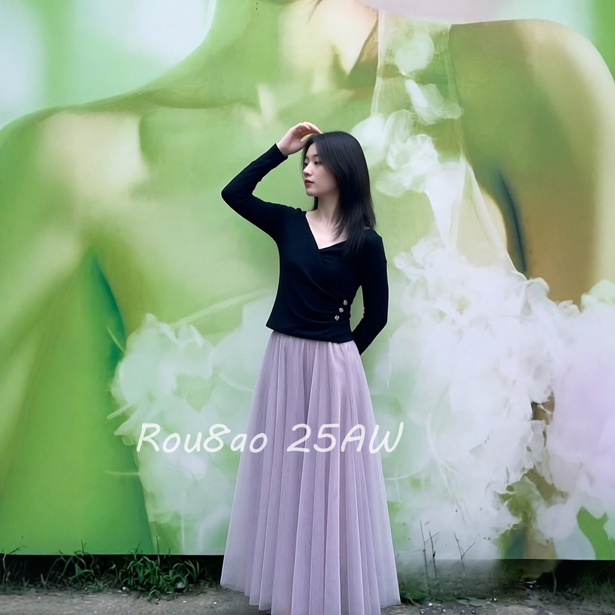 Rou8ao微胖大码女装高级感V领内搭外穿打底衫女春设计感小众上衣,女装/女士精品,大码内搭,淘宝优惠券,粉丝福利购,淘宝优惠卷