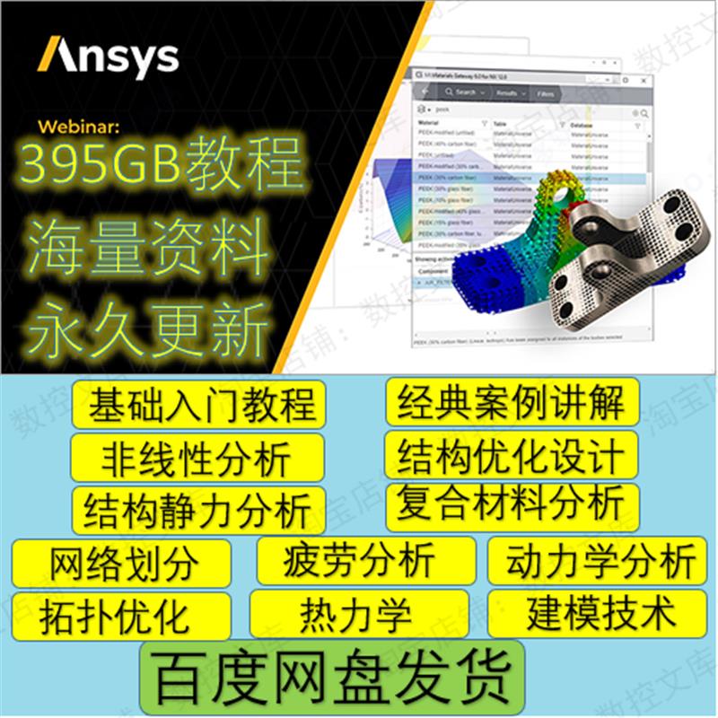 ANSYS WorkBench超全版本有限元分析仿真学习培训视频教程资料