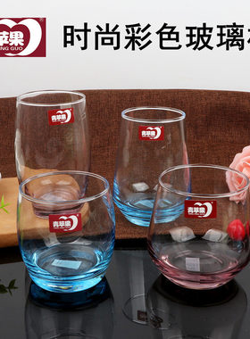 包邮一盒只装彩色极光玻璃杯