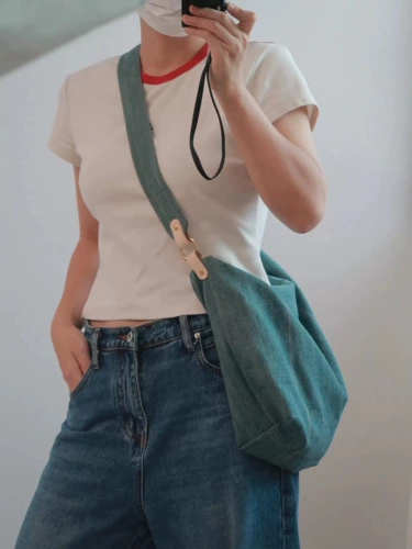 Вместительный и большой джинсовый шоппер, сумка на одно плечо, сумка через плечо