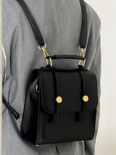 2025新款复古学院风双肩包迷你小背包韩版百搭斜挎包手提小方包女