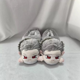 跨境新品博德之门阿斯代伦冬季室内保暖家居防滑男女款舒适棉拖鞋