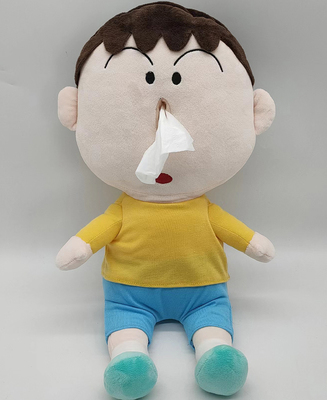 阿呆抽纸盒毛绒公仔蜡笔小新纸巾