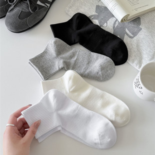 彩色纯棉袜子女无骨短筒袜ins潮春夏糖果色网眼吸汗透气百搭短袜