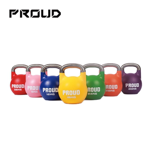PROUD竞技壶铃健身房家用综合训练彩色竞赛壶铃高端专业全钢提壶