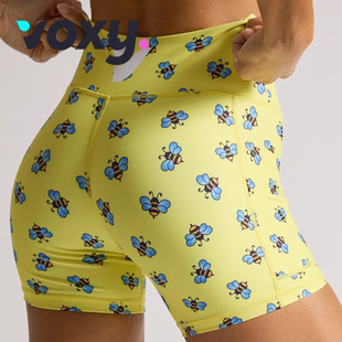 正品VOXY女子5英寸8英寸短裤提臀束腰弹力排汗运动健身CrossFit