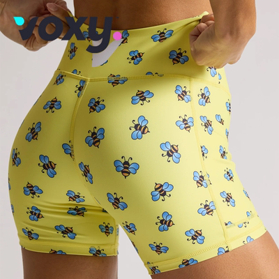 正品VOXY女子5英寸8英寸短裤提臀束腰弹力排汗运动健身CrossFit