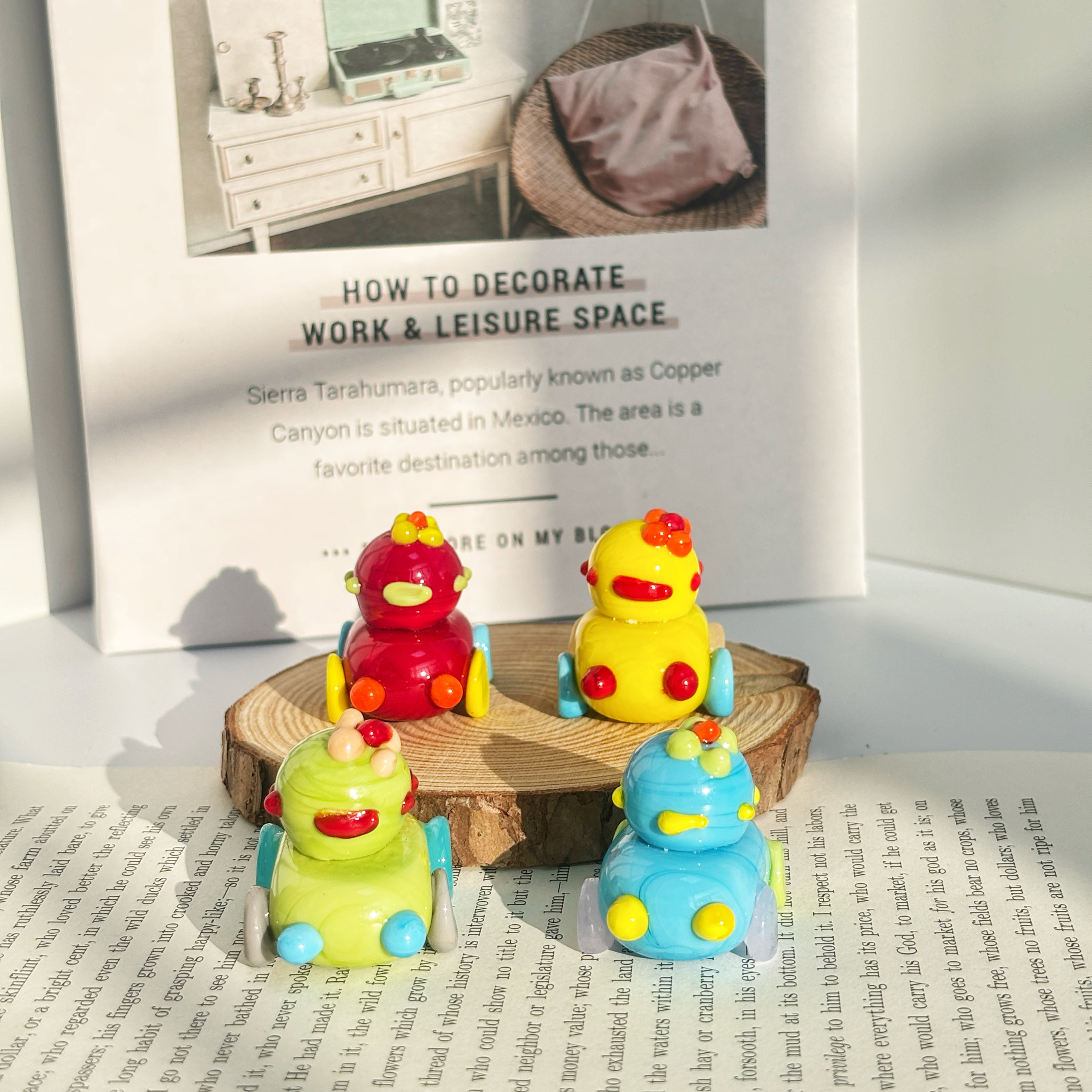 淄博琉璃博山琉璃小汽车摆件桌面装饰品创意礼品手工节日伴手礼