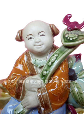 柜台吉祥物生肖猪福禄寿石湾陶瓷