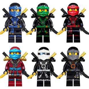 收藏版积木人仔幻影忍者第5季绝版主角全套带武器劳埃德妮雅杰寇