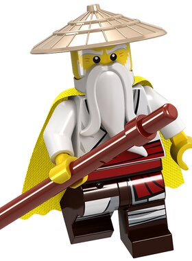 幻影忍者吴大师旋转术11季主角国产人仔积木劳埃德妮雅拼装收藏款