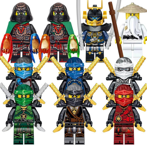 乐新款高幻影忍者人仔劳埃德第7季全套凯杰赞时空双子星积木玩具