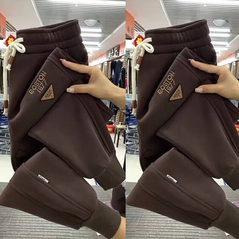 欧货纯棉卫裤子女2026春秋宽松显瘦束脚哈伦运动裤冬季加绒休闲裤