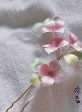 殇离手作发钗蚕丝线日常小清新