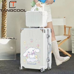 行李箱女20寸日系卡通涂鸦登机密码箱大容量加厚铝框子母旅行箱男