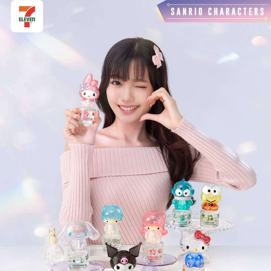 香港正版香水盲盒三丽鸥联名款kt猫美乐蒂库洛米公仔摆件女孩礼物