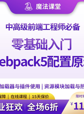 Webpack掌握加载器插件资源模块热更新跨域处理代码压缩与分离