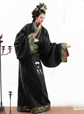 南巷瑾夏【洛书】战国袍马山楚墓改良版直裾袍提花春夏季汉服女装