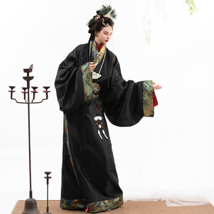 南巷瑾夏【洛书】战国袍马山楚墓改良版直裾袍提花春夏季汉服女装