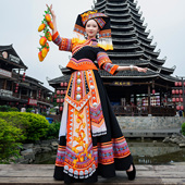 演出长裙 成人三月三少数民族服饰女盛装 新款 广西壮族壮锦刺绣服装