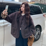 新品【已出大货】新面料【两面穿】外套D658P185K278，女装短外套，沁古纱衣