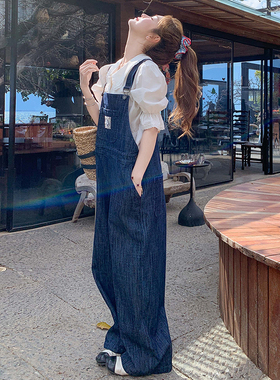 【秋季现货】【高个子】蕾丝贴标弯刀阔腿背带裤C609 P115 K178