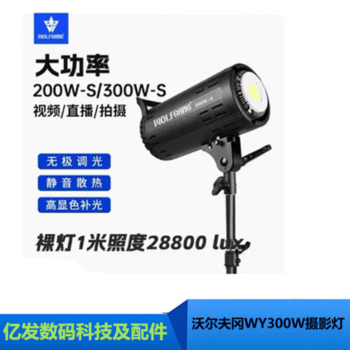 沃尔夫冈WY300W双色温摄影灯