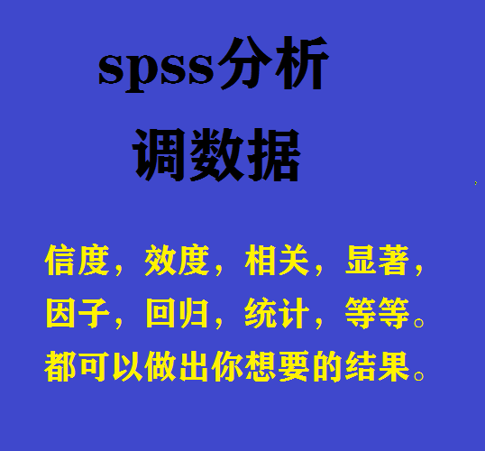 spss问卷调查数据分析调数据信度效度相关因子回归统计代做填写