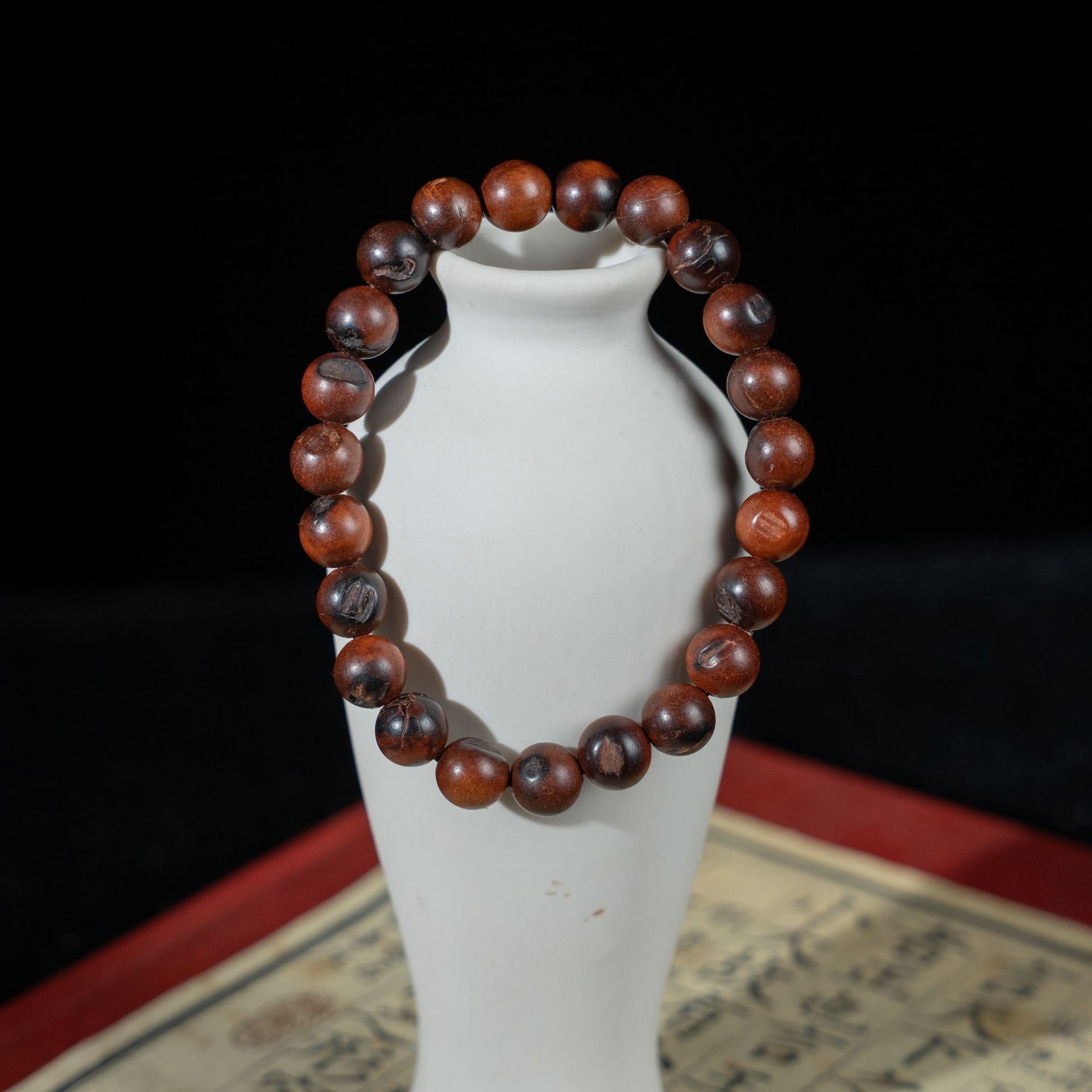 【儿童女士宽】雷击枣木小规格0.8佛珠手串单圈手链保真颗颗雷击