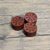 两个装 雷击枣木八卦挂件吊坠随身配饰老料深色精雕手工打磨