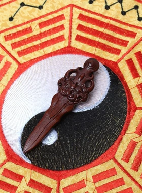 天然雷击木瑞狮咬剑雷击枣木五雷吊坠挂件宝宝婴儿随身枣木桃木剑