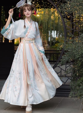 原创正品汉服女古装交领成人中国风晋制学生日常【韶华】古风服装