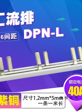 DPN漏电 40A汇流排 紫铜1.2*5 空开连接铜排 正泰DZ267L型 接线排