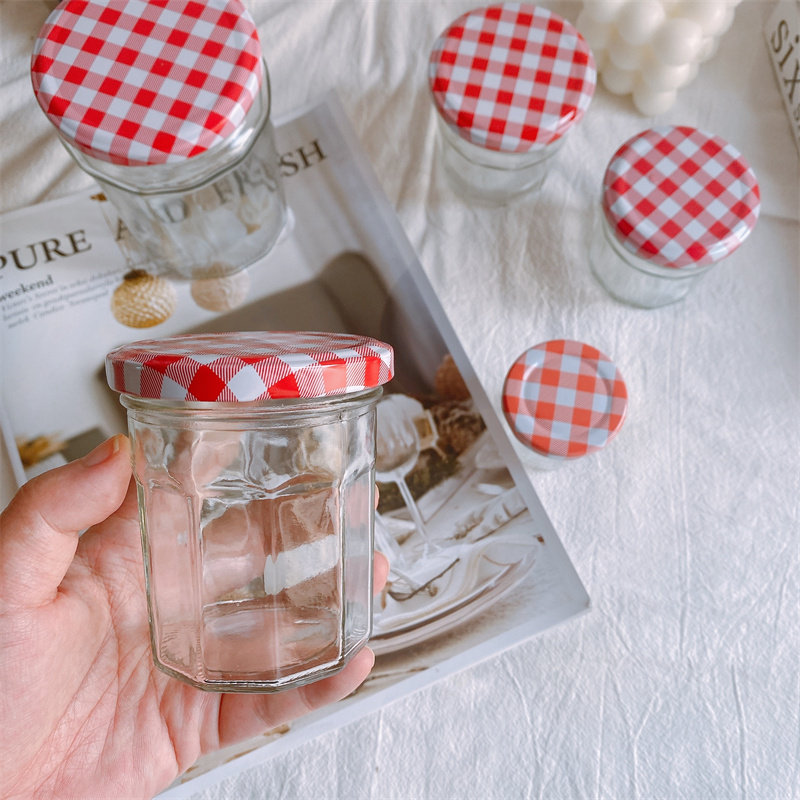 玻璃果酱瓶小号密封罐格子盖食品奶茶店商用储物罐法国巧婆婆,厨房/烹饪用具,密封罐,淘宝优惠券,粉丝福利购,淘宝优惠卷