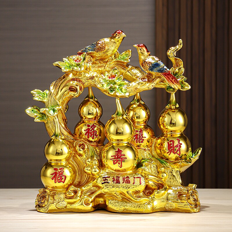 金葫芦摆件喜鹊招财五福临门家居饰品客厅隔断玄关柜乔迁新居礼品,家居饰品,装饰摆件,淘宝优惠券,粉丝福利购,淘宝优惠卷