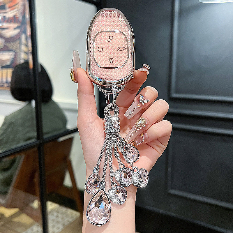 适用广汽传祺E8钥匙套254款E8pro/MAX荣耀版专用车钥匙包水晶壳扣