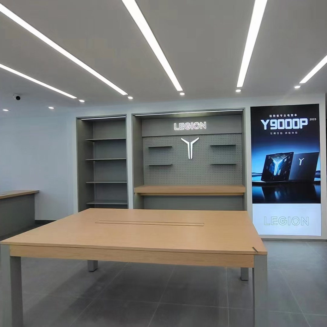 联想电脑展柜拯救者笔记本电脑展台展示柜烤漆联想拯救者配件展柜