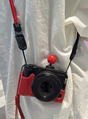 佳能R50保护套R10 R62二代R8 RP壳配件皮套红色适用于R50V相机包