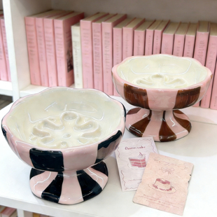 宠物高脚陶瓷碗慢食碗易清洗护颈椎猫碗狗碗大口径奇形怪状的TA