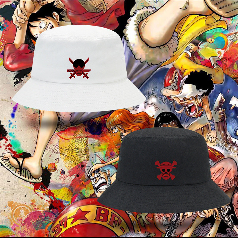 日系动漫航海王运动防晒太阳帽海贼索隆路飞乔巴布鲁克韩版渔夫帽