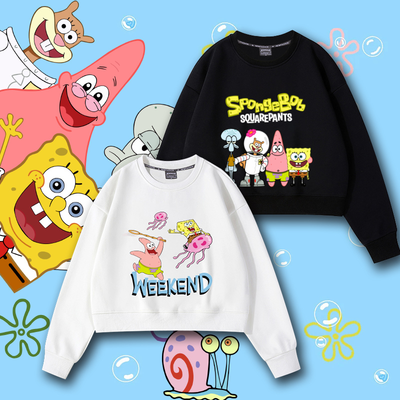 欧美动漫海绵章鱼ins高腰外套