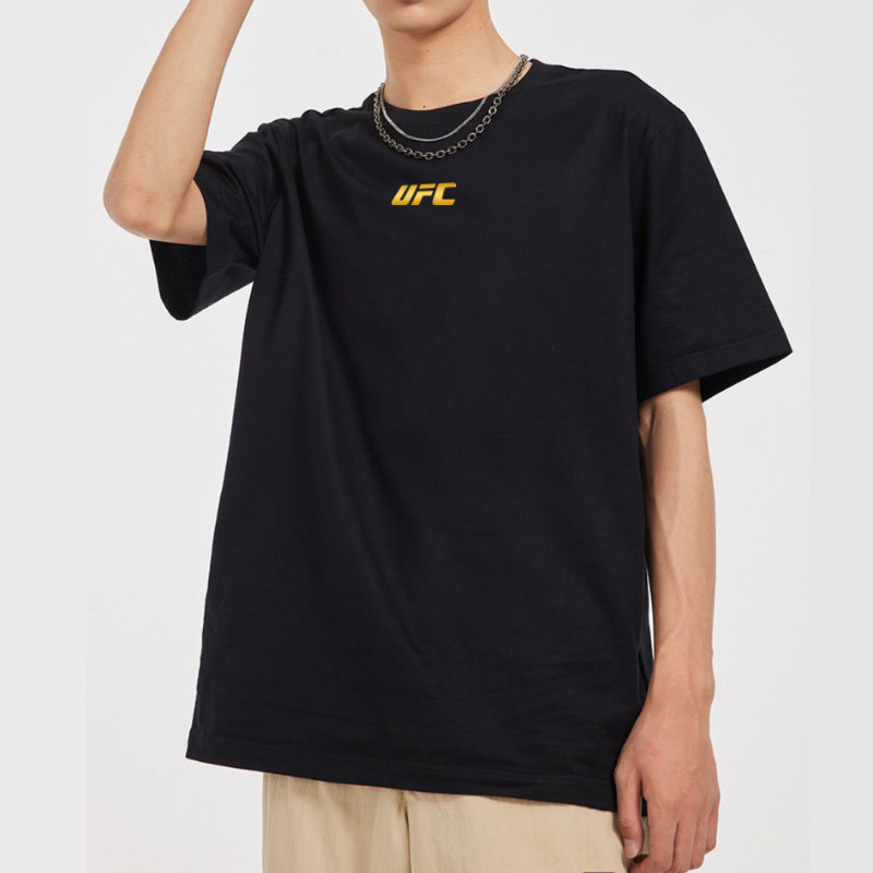 可定制UFC格斗拳击散打武术运动纯棉T恤衫大码透气训练短袖t恤潮