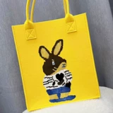 Мультяшная льняная сумка, вместительный и большой портфель, подарок на день рождения, сумка для еды