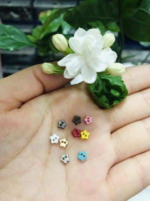 4mm5mm迷你Bjd钩针娃用纽扣可爱彩色小纽扣娃衣辅料6mm7mm金属扣