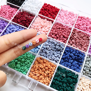 4mm磨砂纽扣树脂扣BJD娃用迷你扣ob11装 饰扣6分小布娃娃娃衣辅料